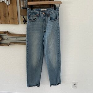 Levi’s rib cage straight ankle custom Denim Jeans